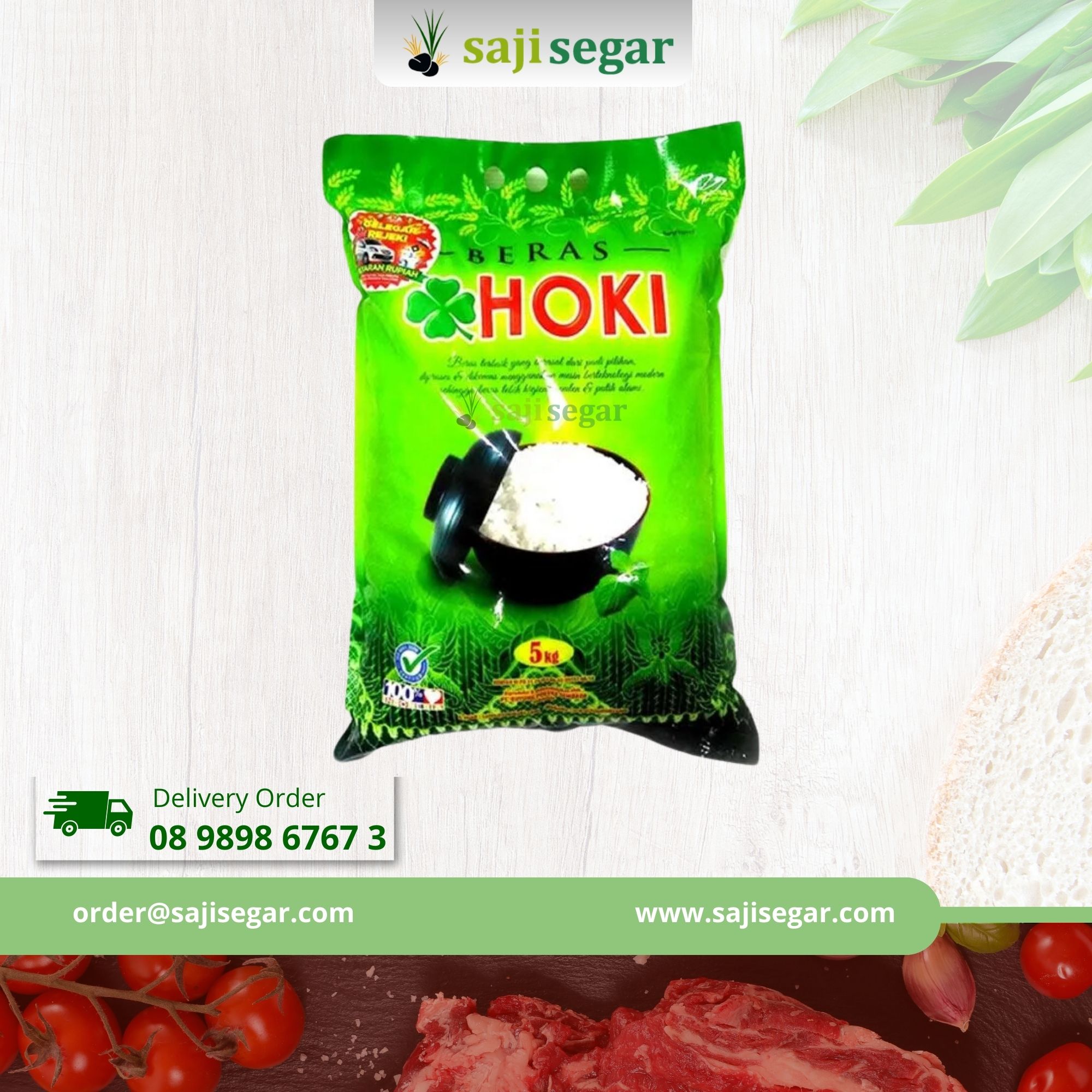 Hoki Beras Premium 5 kg Saji Segar